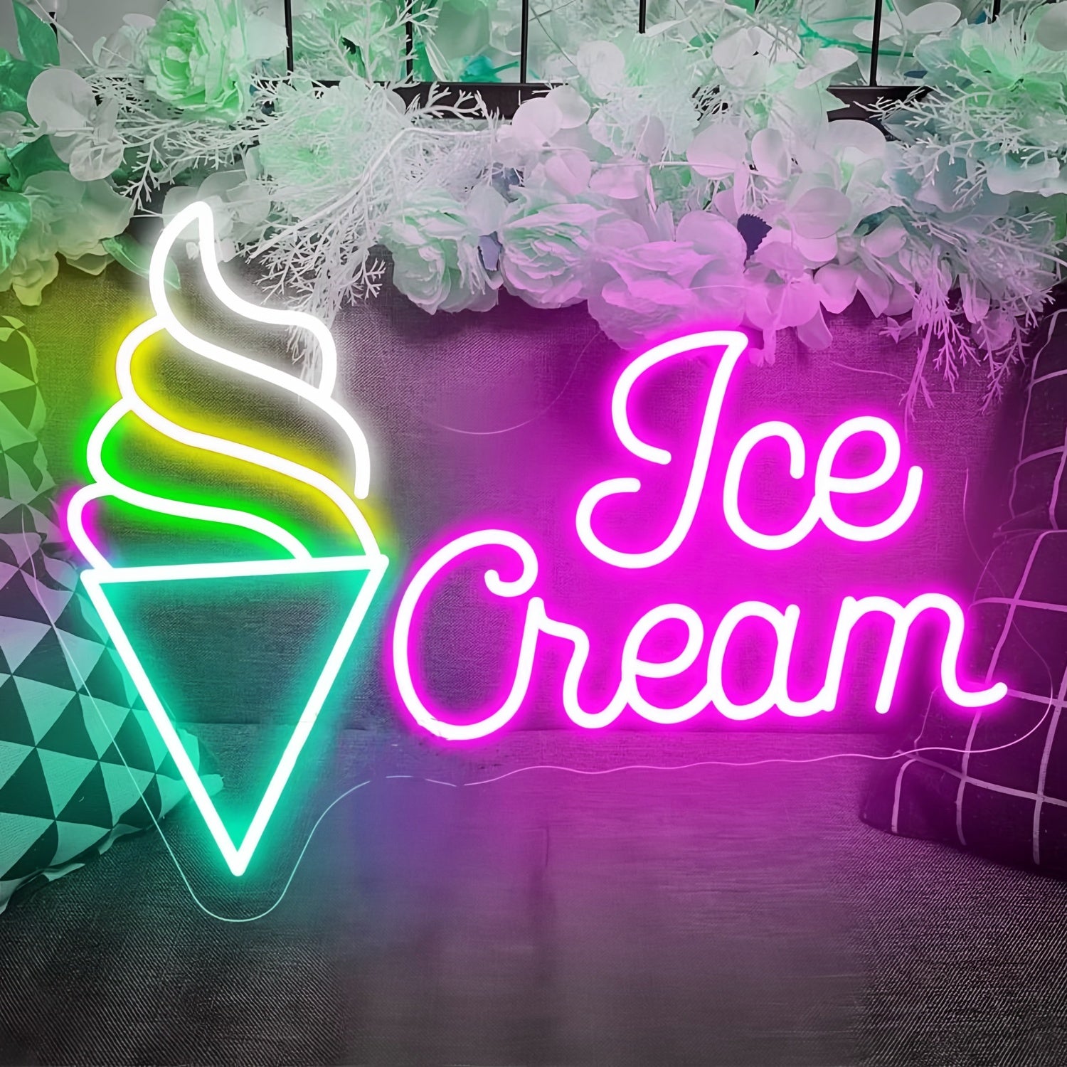 Ice Cream Heart Drip Neon Sign | Shineneon