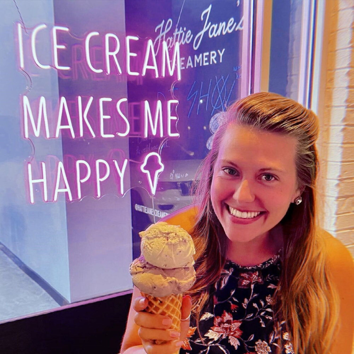 Ice Cream Makes Me Happy Led Neon Sign | Shineneon