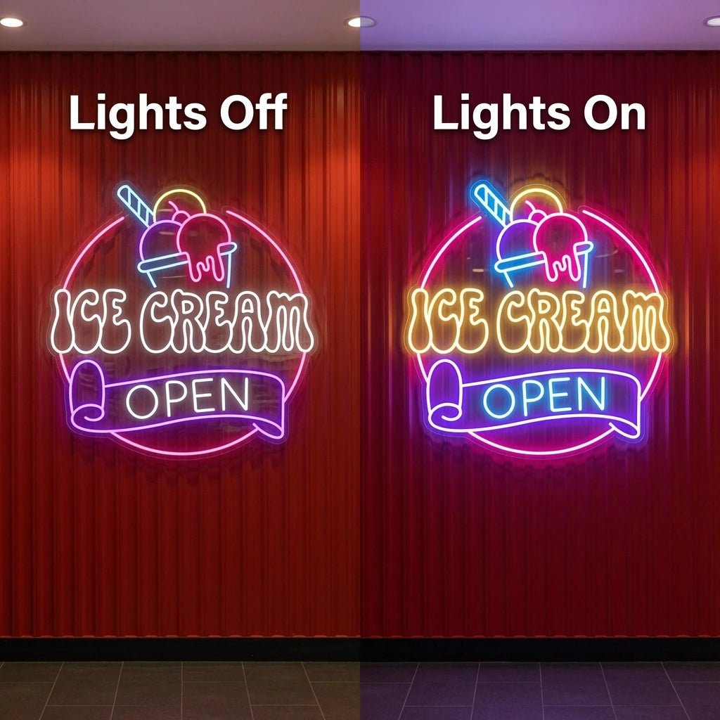 Ice Cream Open LED Neon Sign - Shineneon