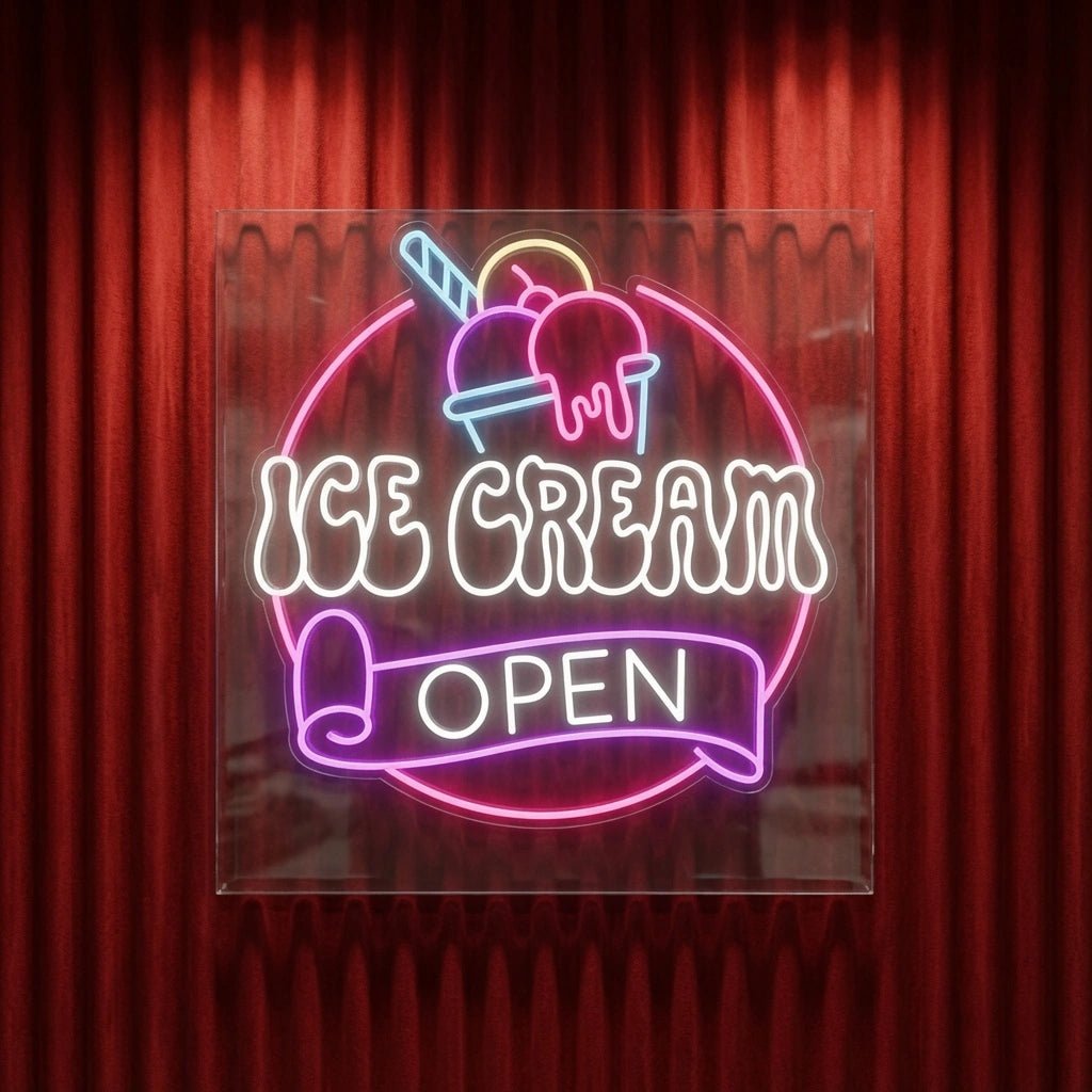 Ice Cream Open LED Neon Sign - Shineneon