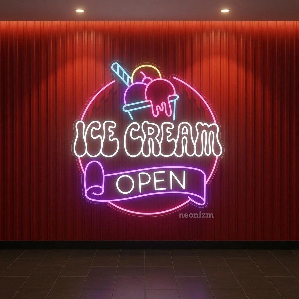 Ice Cream Open LED Neon Sign - Shineneon