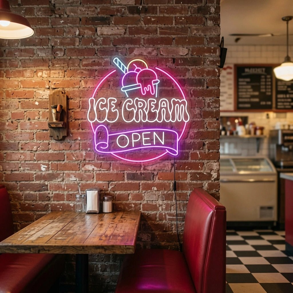 Ice Cream Open LED Neon Sign - Shineneon