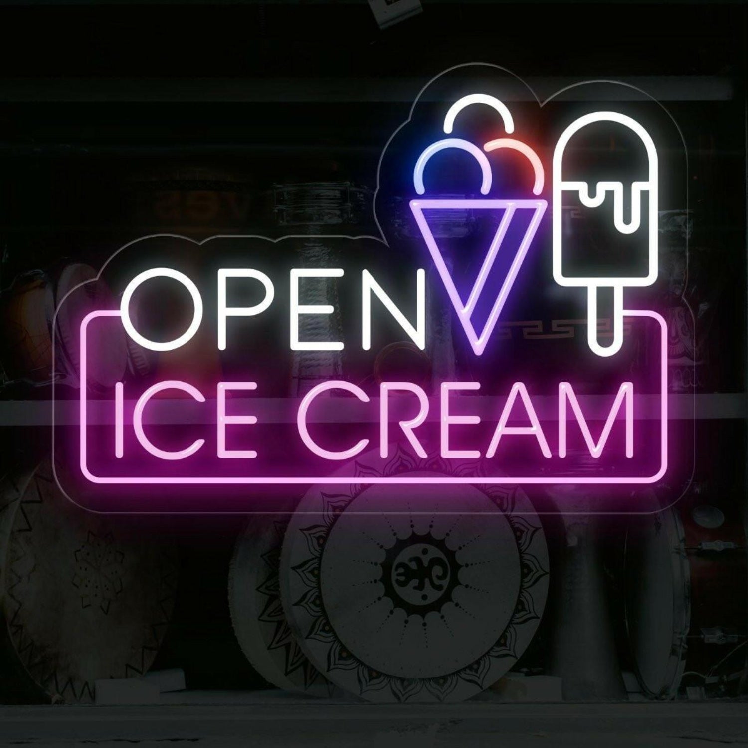 Ice Cream Open Led Neon Sign For Business Neon Signs | Shineneon