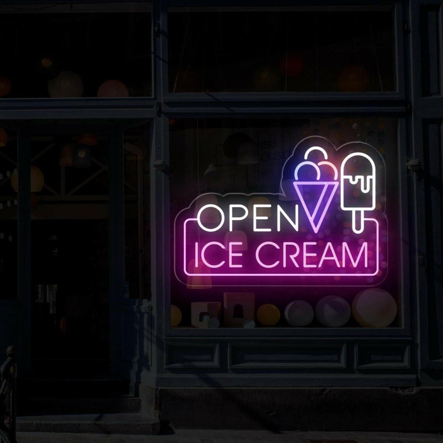 Ice Cream Open Led Neon Sign For Business Neon Signs | Shineneon