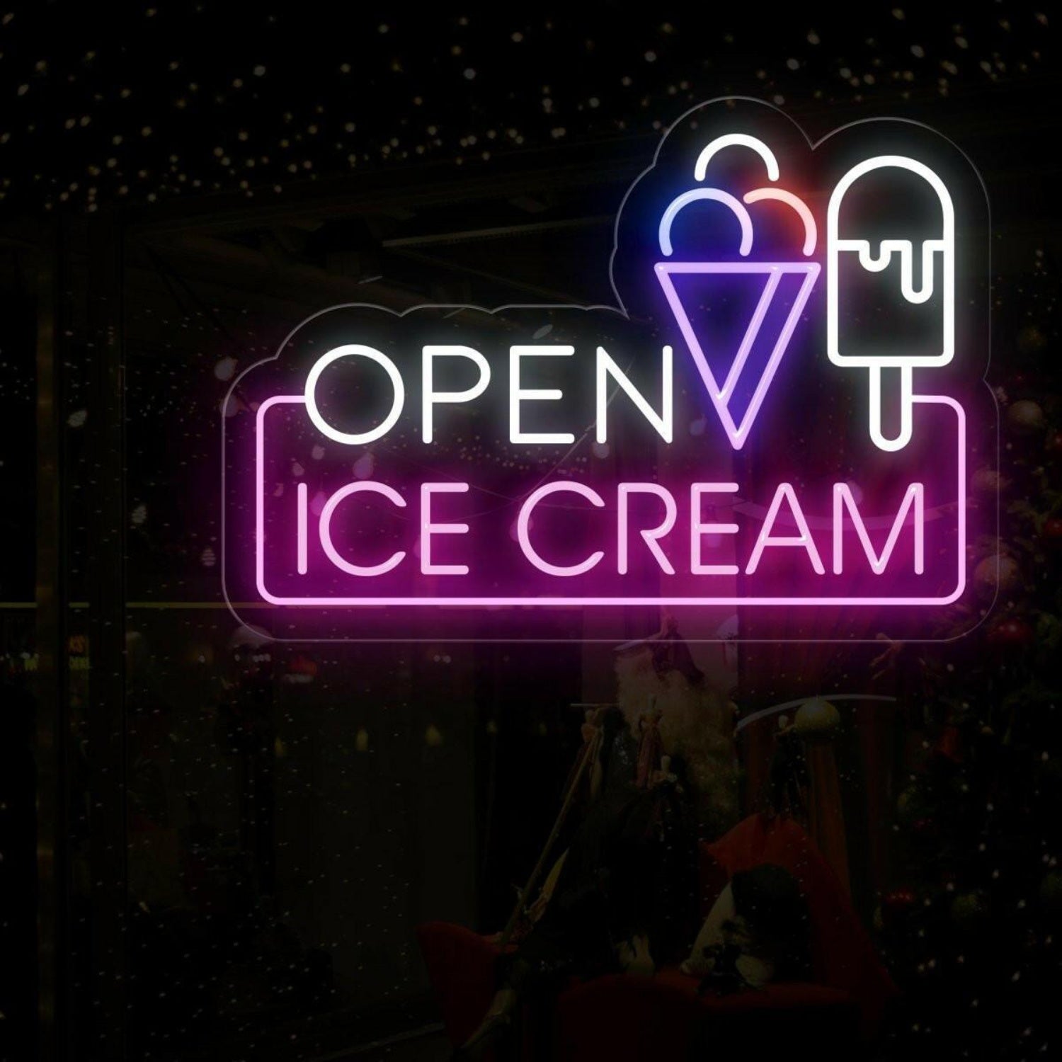 Ice Cream Open Led Neon Sign For Business Neon Signs | Shineneon
