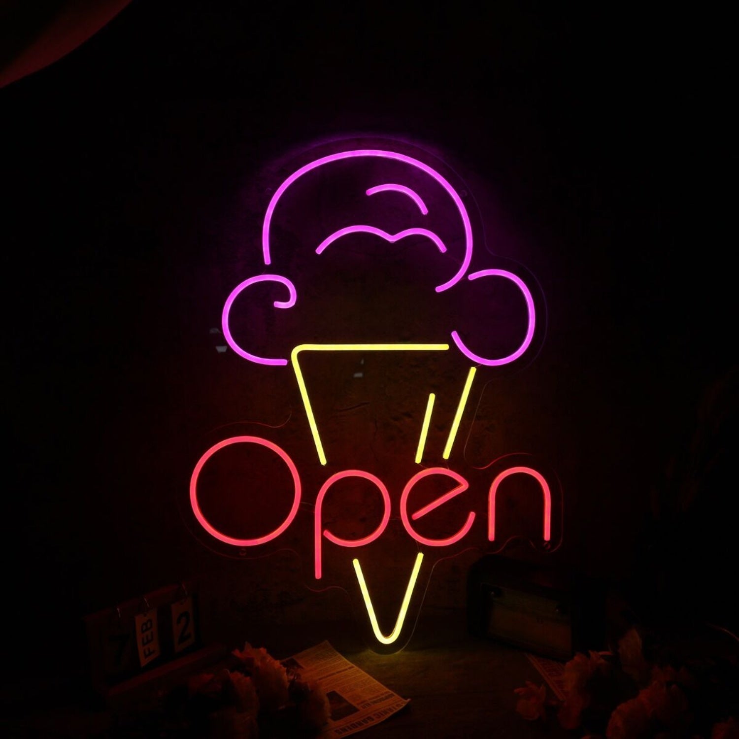 Ice Cream Open Led Neon Sign For Sweet And Fun Spaces | Shineneon