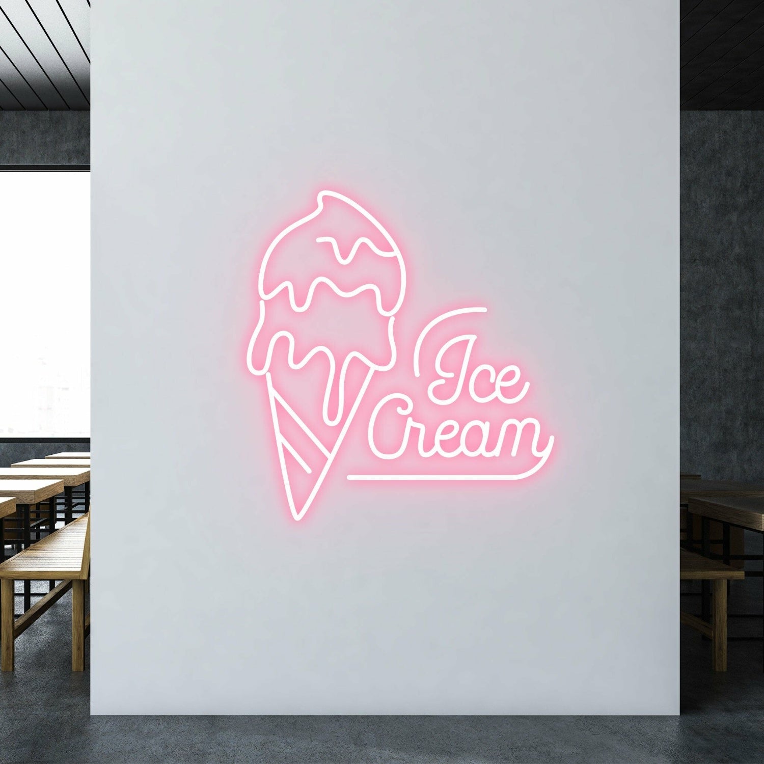 Ice Cream Radiant Neon For Sweet Treat Locations | Shineneon
