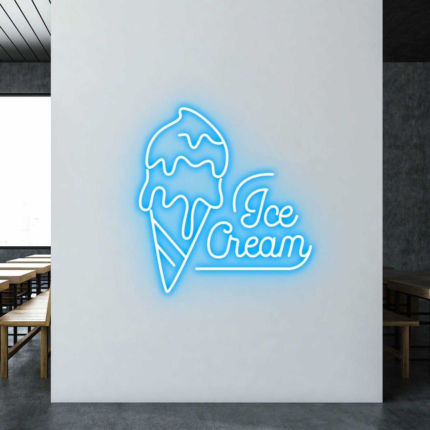 Ice Cream Radiant Neon For Sweet Treat Locations | Shineneon