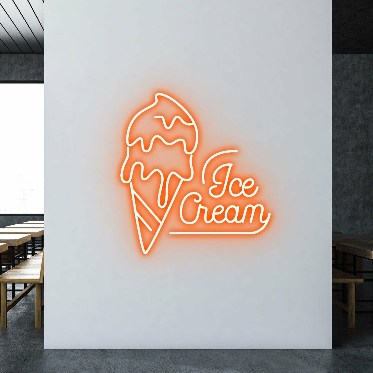 Ice Cream Radiant Neon For Sweet Treat Locations | Shineneon