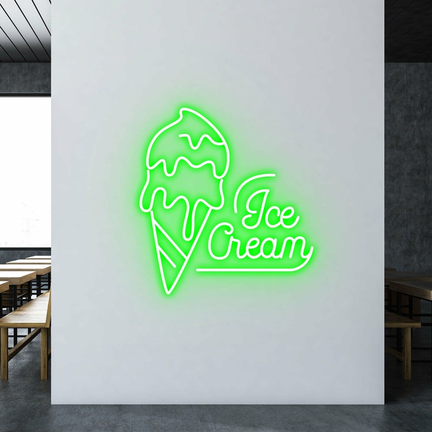 Ice Cream Radiant Neon For Sweet Treat Locations | Shineneon