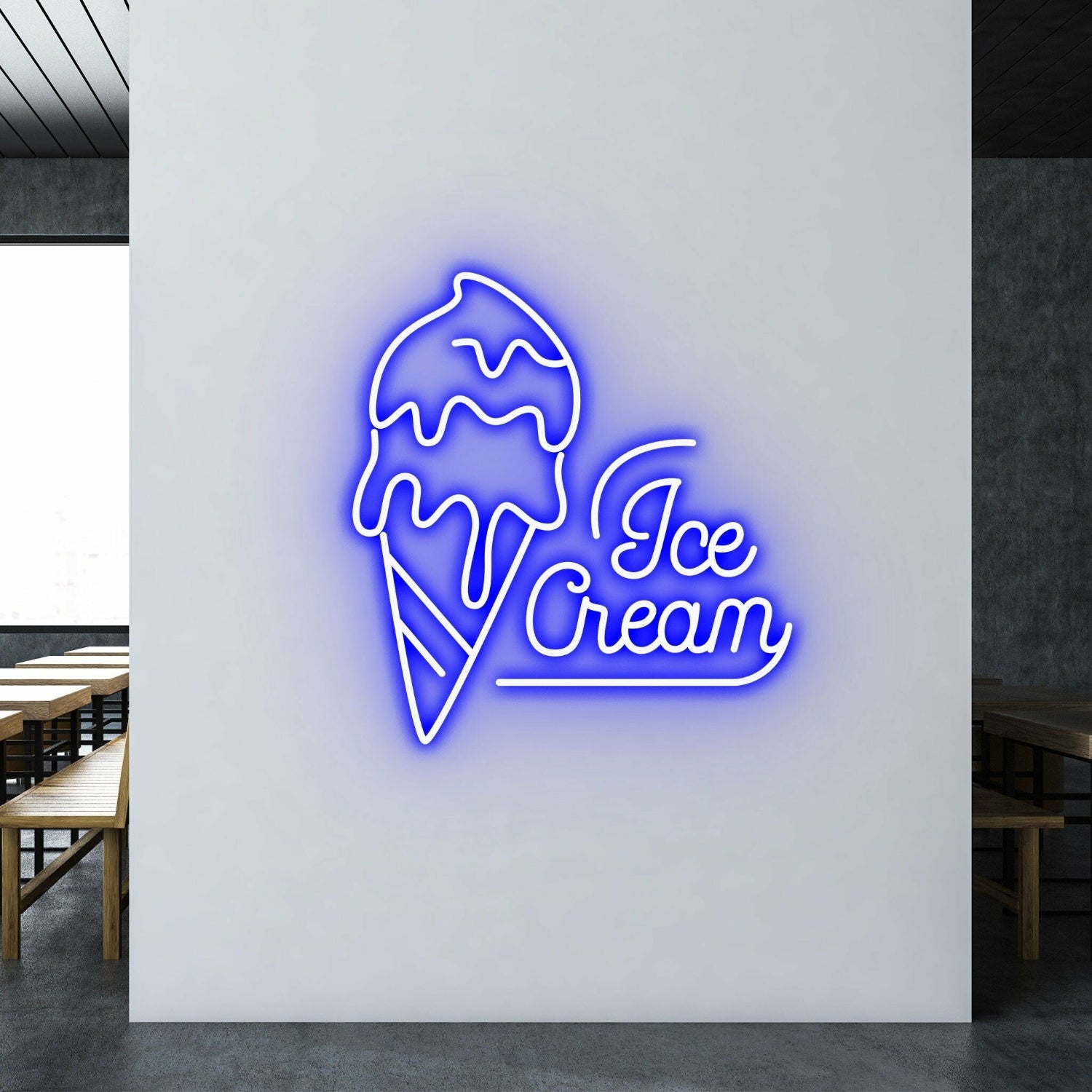 Ice Cream Radiant Neon For Sweet Treat Locations | Shineneon