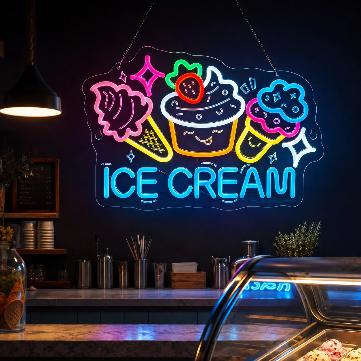 Ice Cream Shop LED Neon Sign Wall Neon Sign - 02 High-Converting Product Image