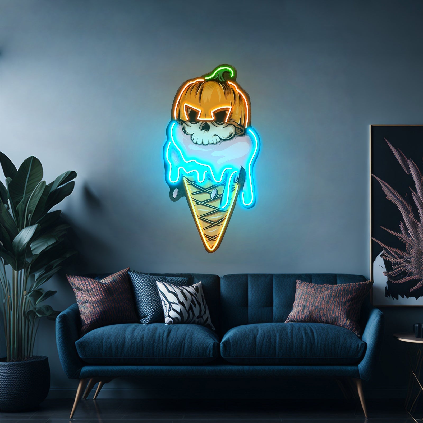 Ice Cream Skull Led Neon Sign Light Custom Led Signs - Shineneon