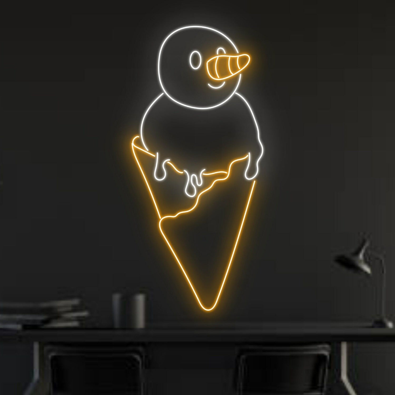 Ice Cream Snowman Christmas Led Neon Sign | Shineneon