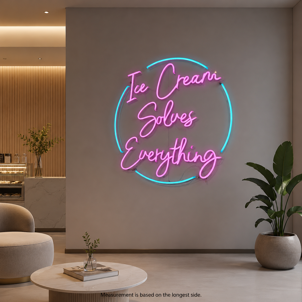 Ice Cream Solves Everything LED Neon Sign Wall Neon Sign - 04 Size Image