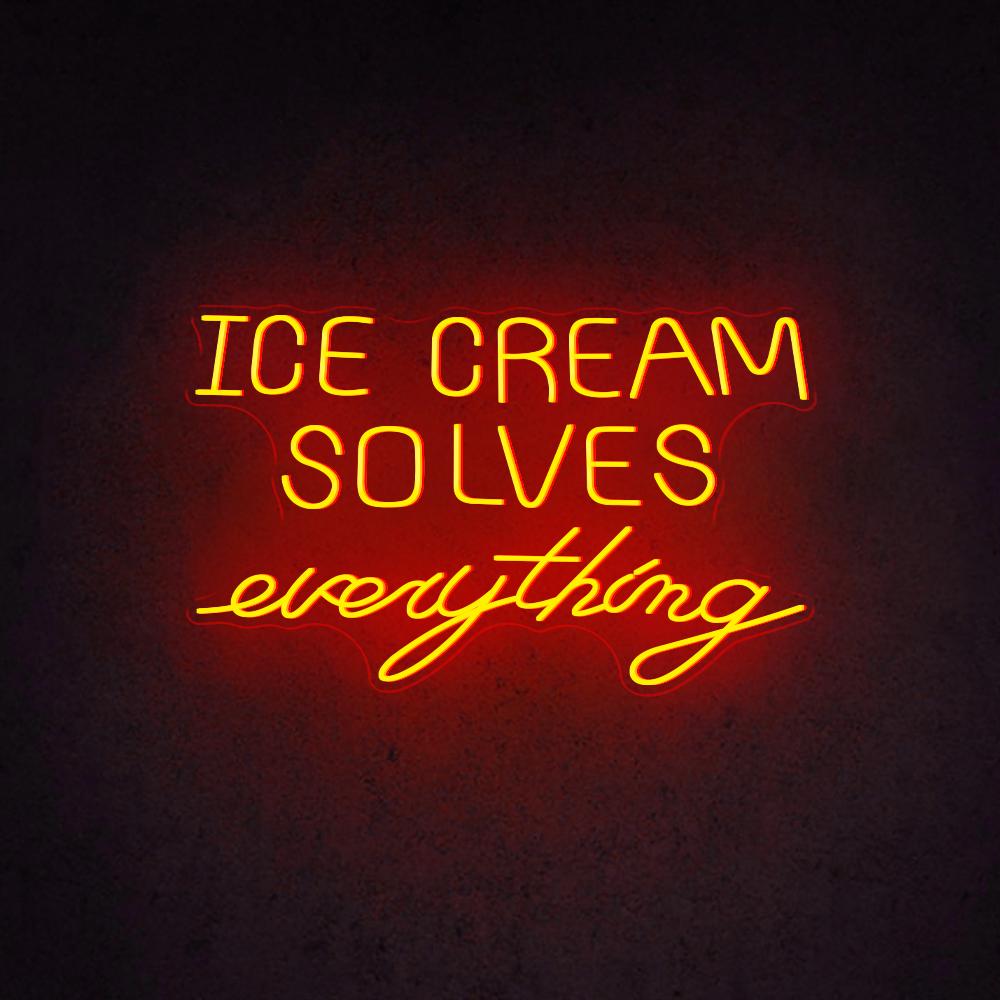 Ice Cream Solves Everything With Multicolor Sprinkles Led Neon Sign | Shineneon