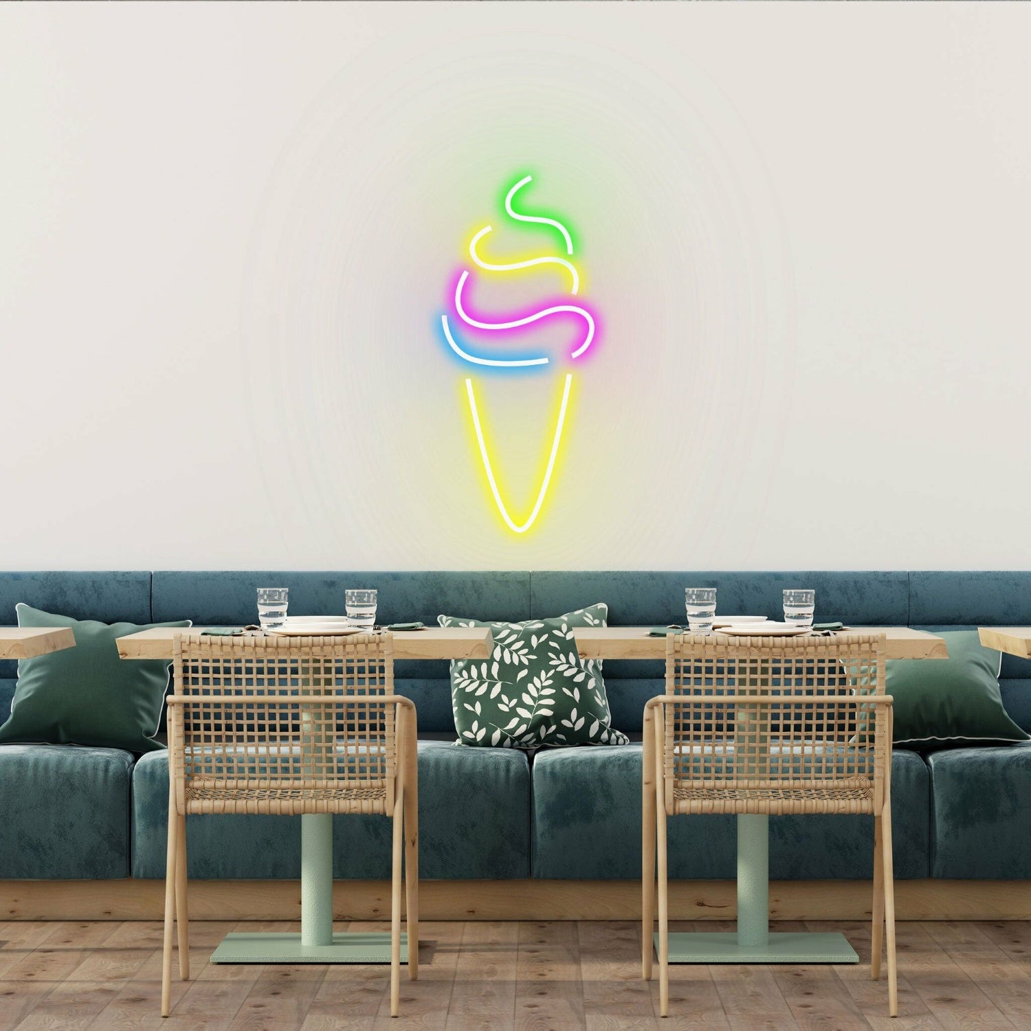 Ice Cream Swirl Whimsical Neon For Dessert Stations | Shineneon