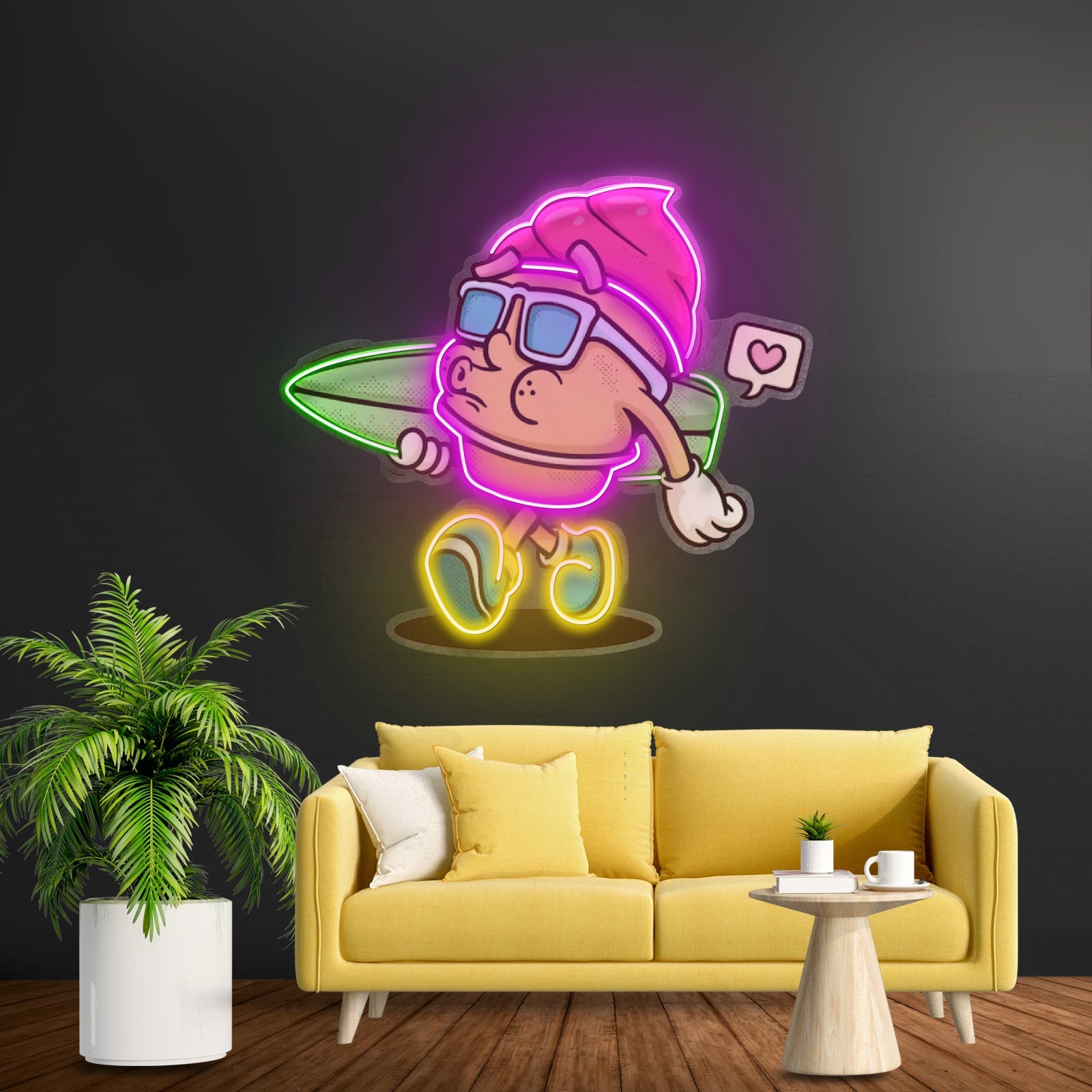 Ice Cream Trendy Retro Led Neon Sign Light Custom Led Signs - Shineneon