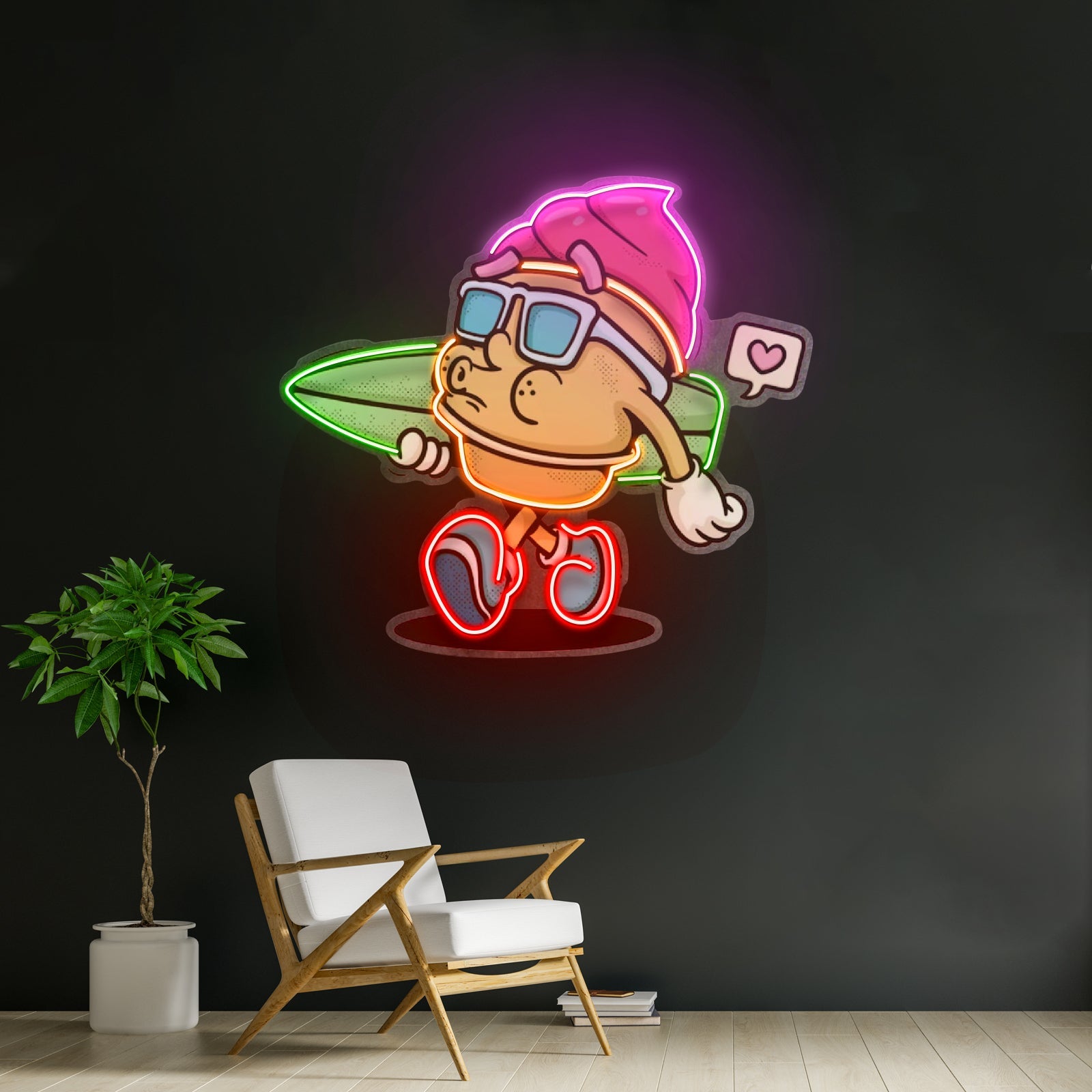 Ice Cream Trendy Retro Led Neon Sign Light Custom Led Signs - Shineneon