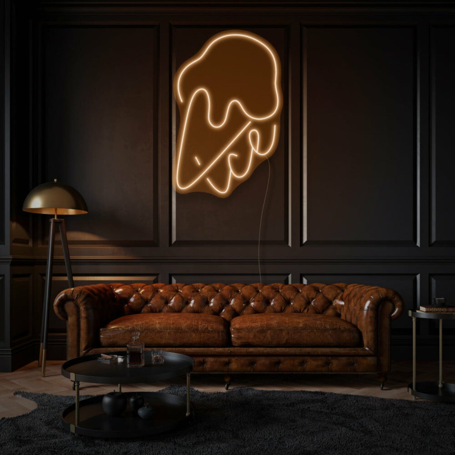 Ice Cream With Neon Sweet Treats And Delight | Shineneon