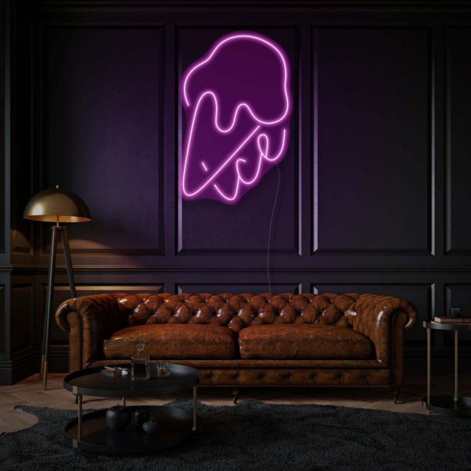 Ice Cream With Neon Sweet Treats And Delight | Shineneon