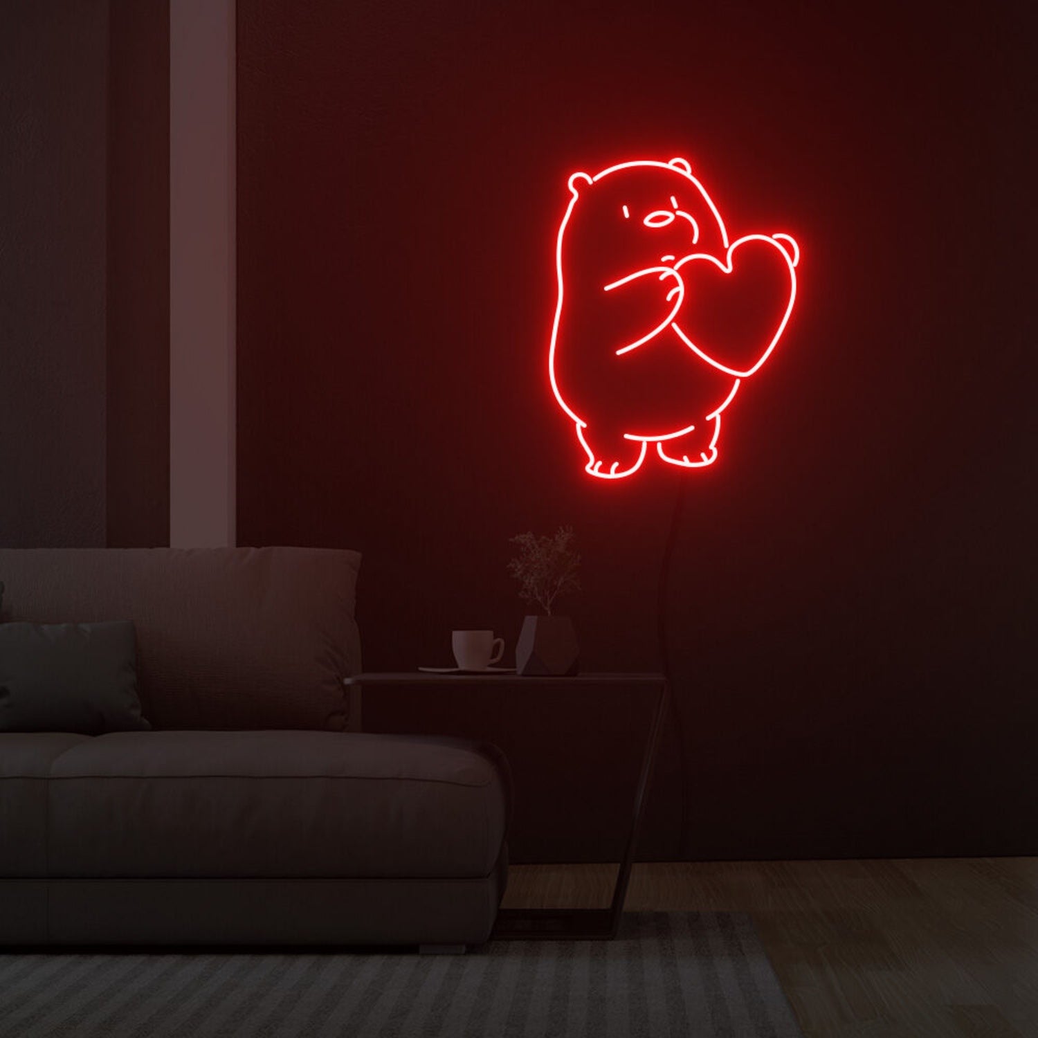 Icebear With Heart Led Neon Sign Fashion Custom Led Neon Sign | Shineneon