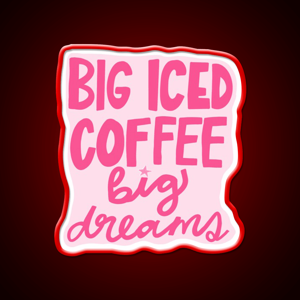Iced Coffee Cafe Led Neon Sign Espresso Bar Art Rgb Color - Shineneon