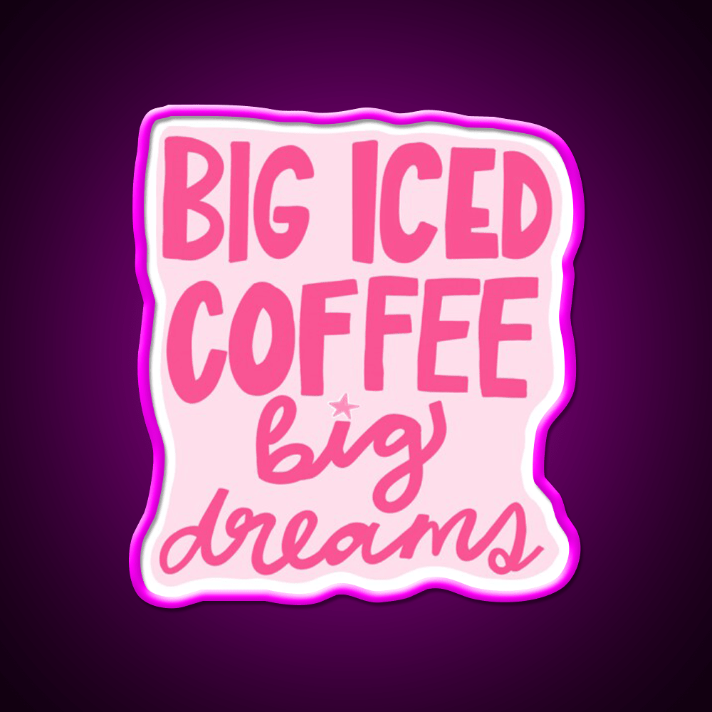 Iced Coffee Cafe Led Neon Sign Espresso Bar Art Rgb Color - Shineneon
