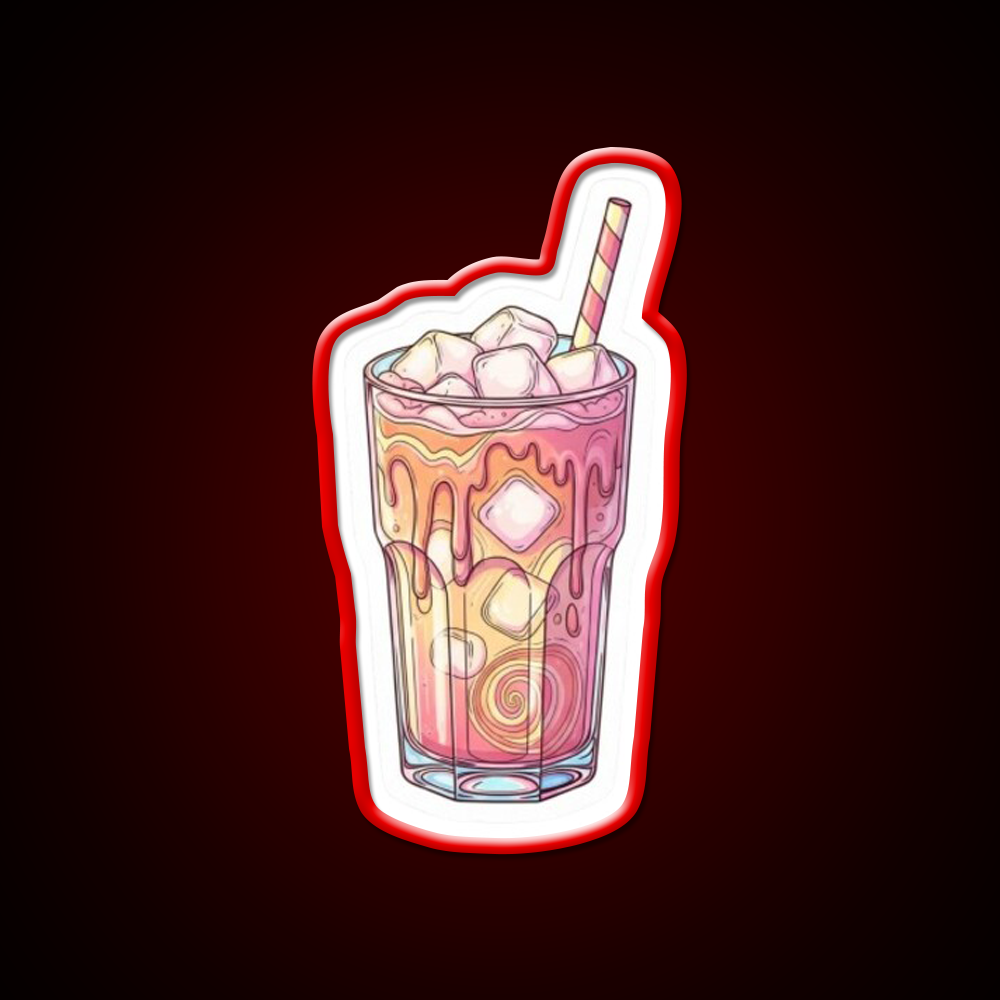 Iced Coffee Vibes Art Cafe Led Neon Sign Espresso Bar Art Rgb Color