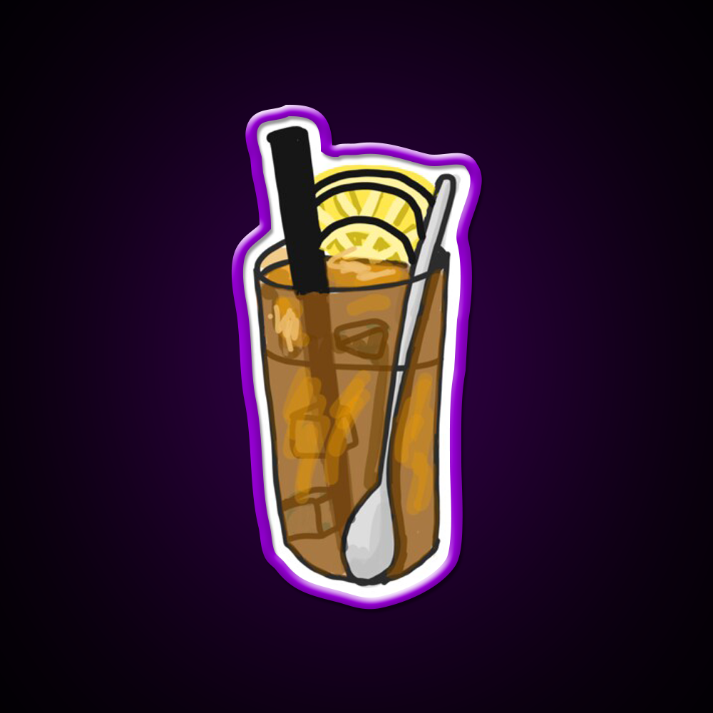 Iced Lemon Tea Led Neon Sign Chinese Food Rgb Color