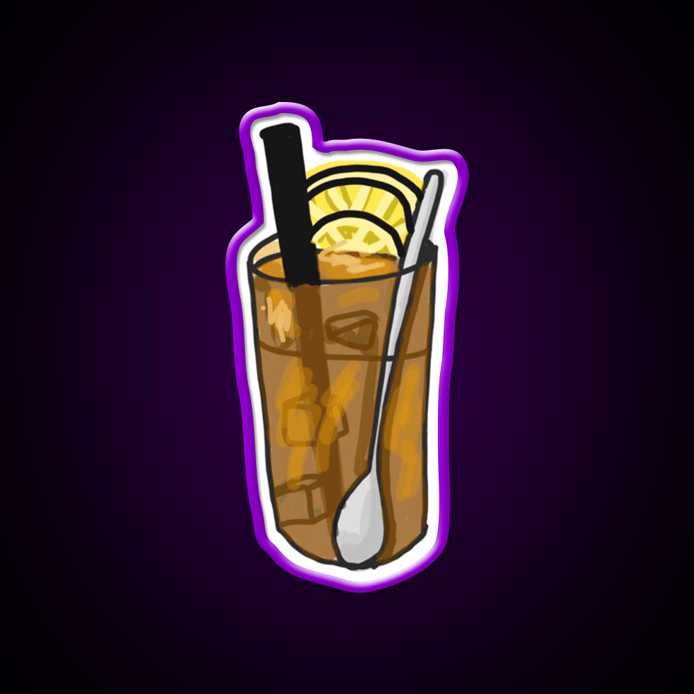 Iced Lemon Tea Led Neon Sign Chinese Food Rgb Color - Shineneon