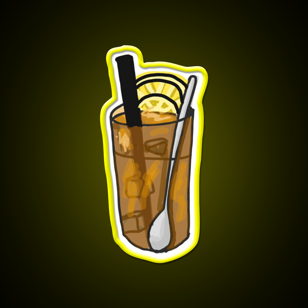 Iced Lemon Tea Led Neon Sign Chinese Food Rgb Color