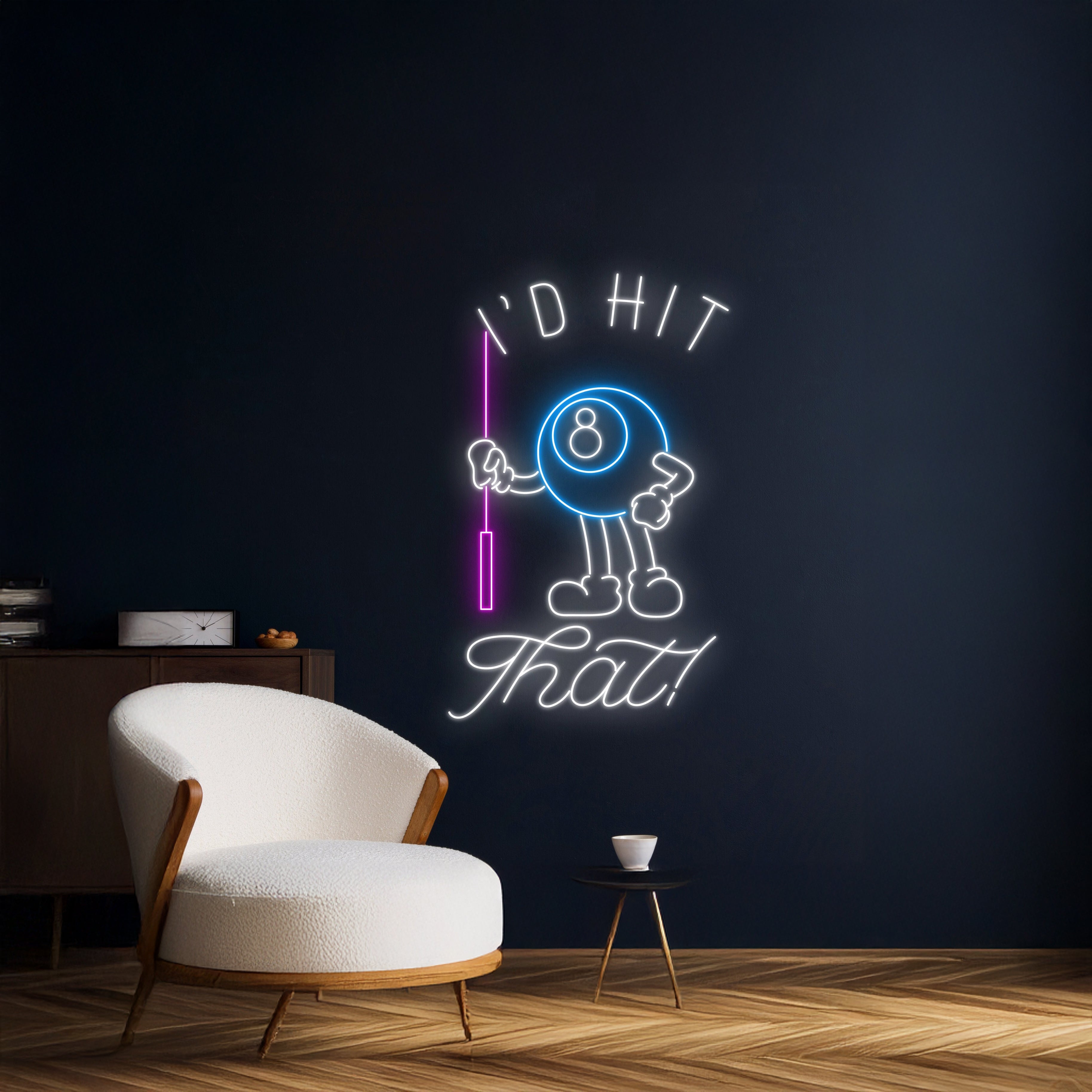 Id Hit That 8 Ball Billiards Led Sign | Shineneon