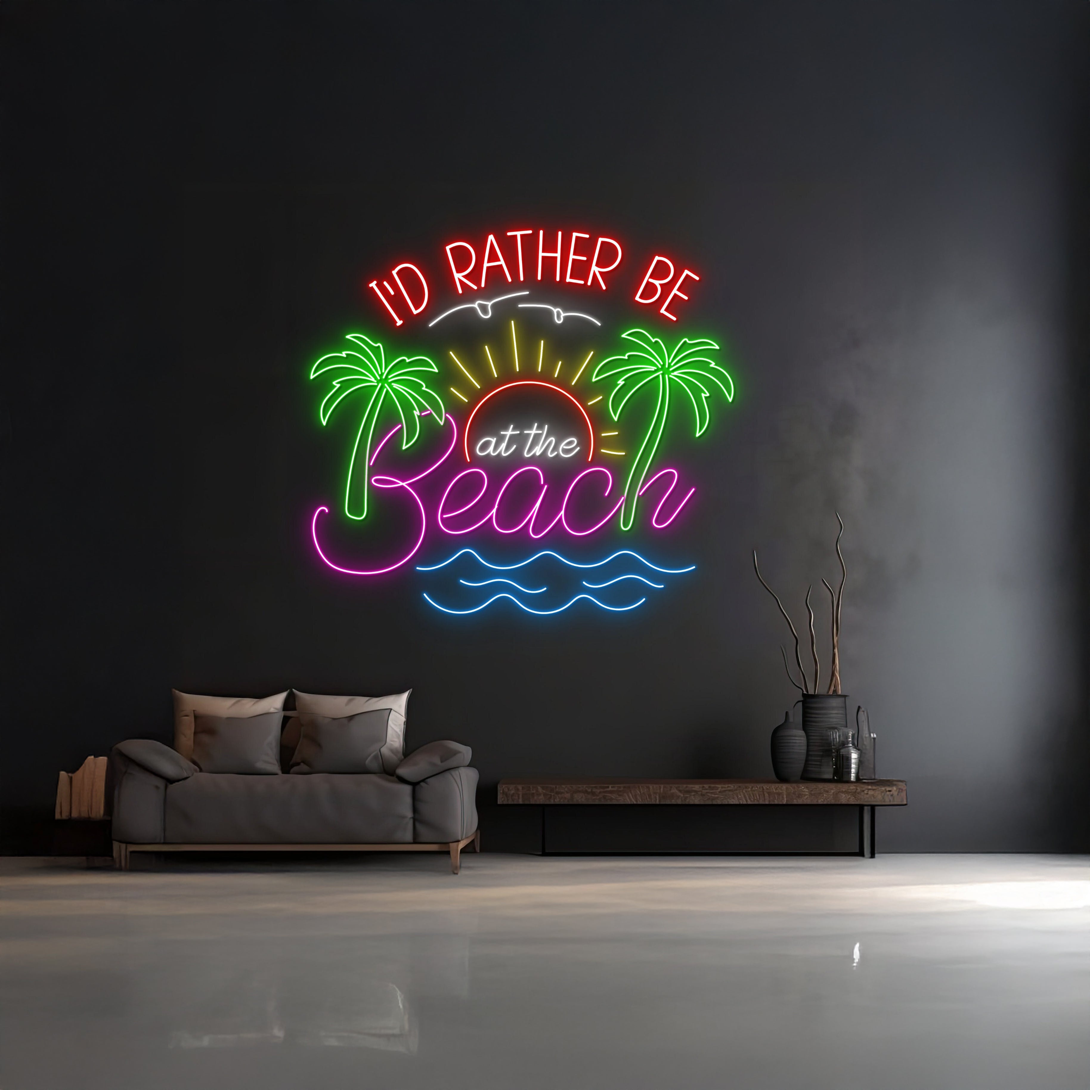 Id Rather Be At The Beach Neon Sign | Shineneon