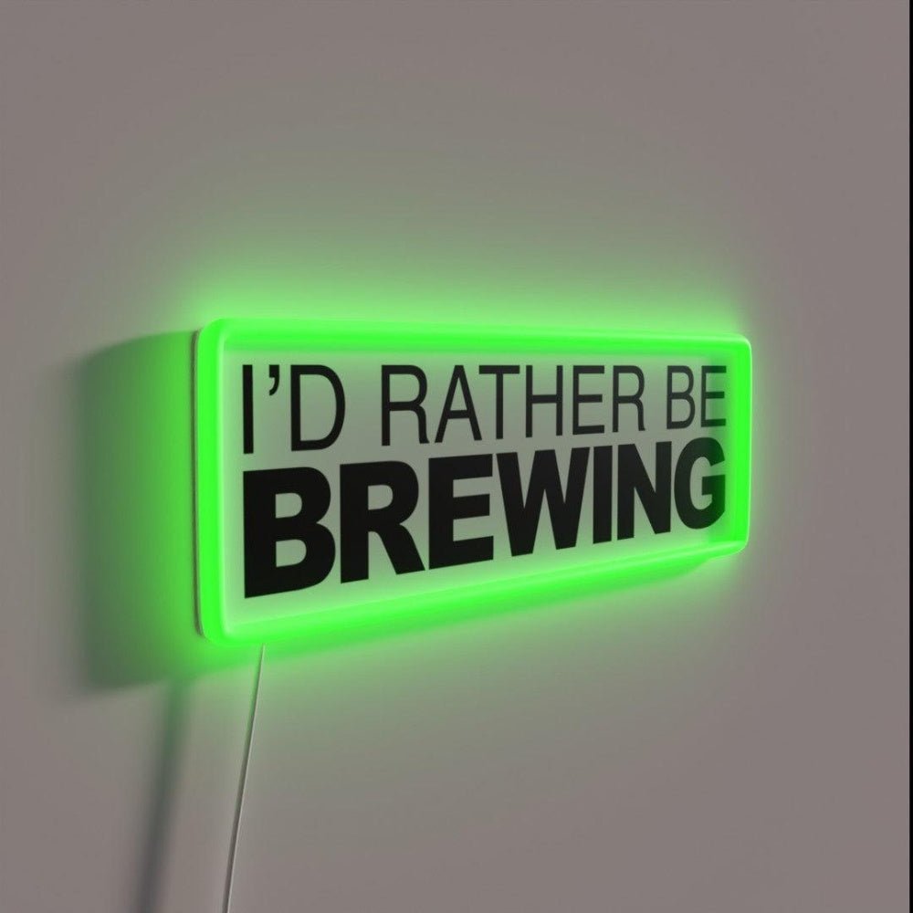 Id Rather Be Brewing Rgb Led Neon Sign - Shineneon