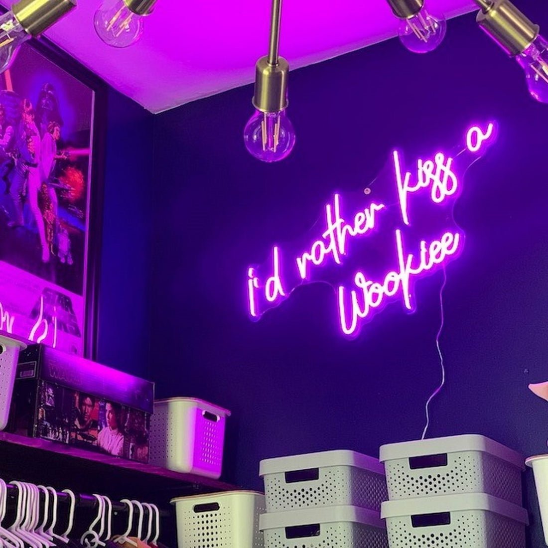 Id Rather Kiss A Wookiee Led Sign Business Neon Sign - Shineneon