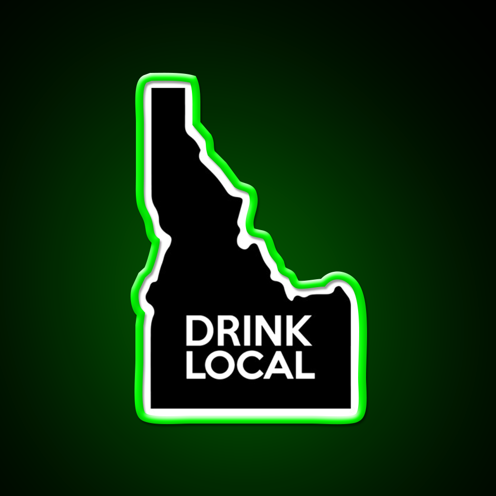Idaho Drink Local Id Whiskey Drink Bar Led Neon Sign Rgb Color
