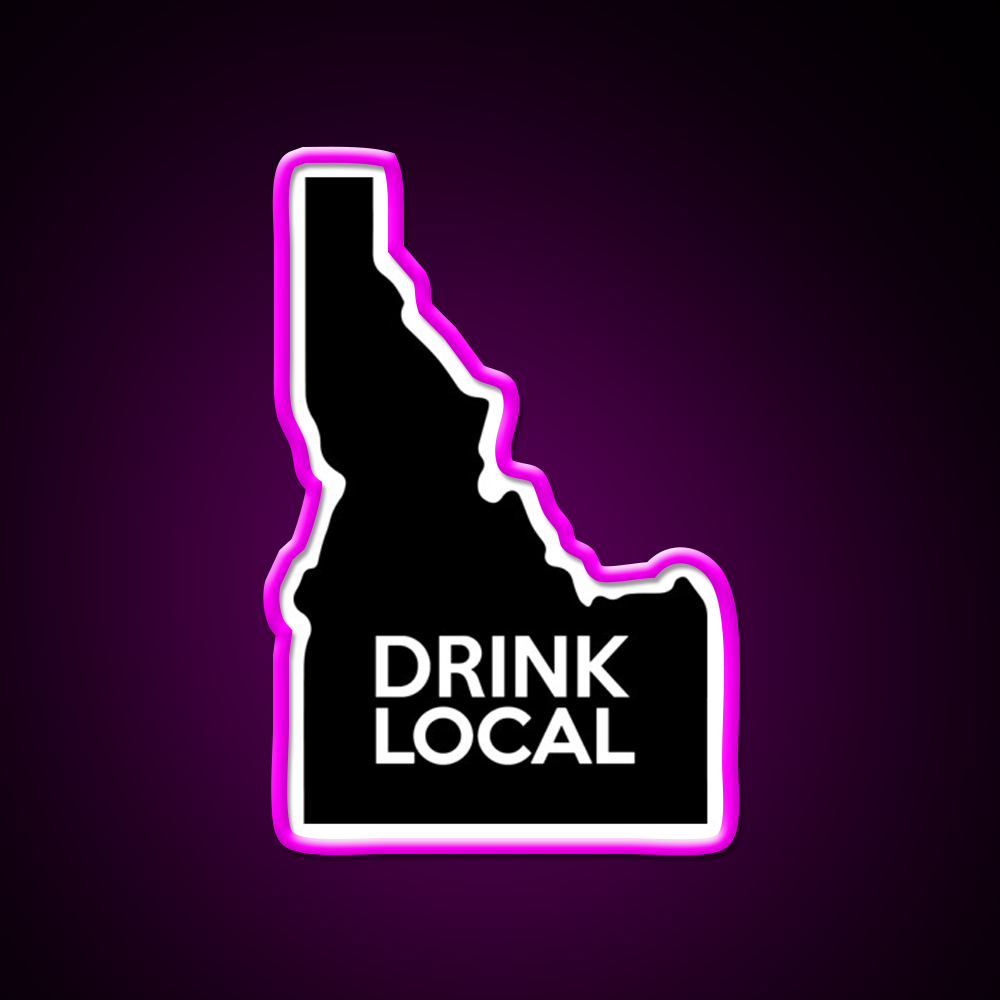 Idaho Drink Local Id Whiskey Drink Bar Led Neon Sign Rgb Color