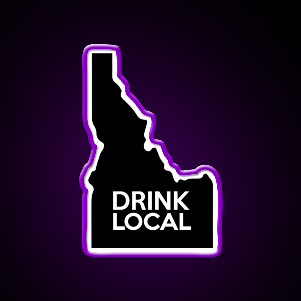 Idaho Drink Local Id Whiskey Drink Bar Led Neon Sign Rgb Color