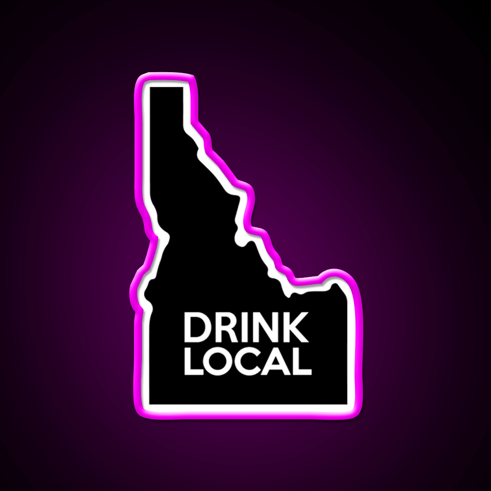 Idaho Drink Local Id Whiskey Drink Bar Led Neon Sign Rgb Color - Shineneon