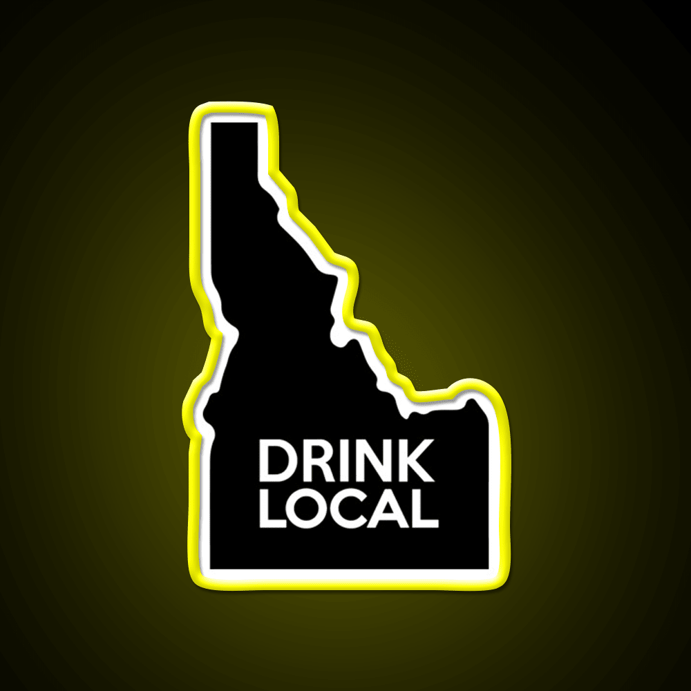 Idaho Drink Local Id Whiskey Drink Bar Led Neon Sign Rgb Color - Shineneon