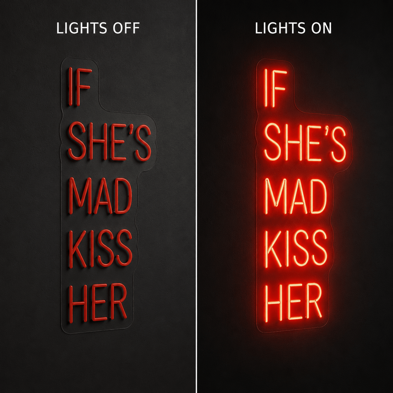 If She S Mad Kiss Her LED Neon Sign - Shineneon