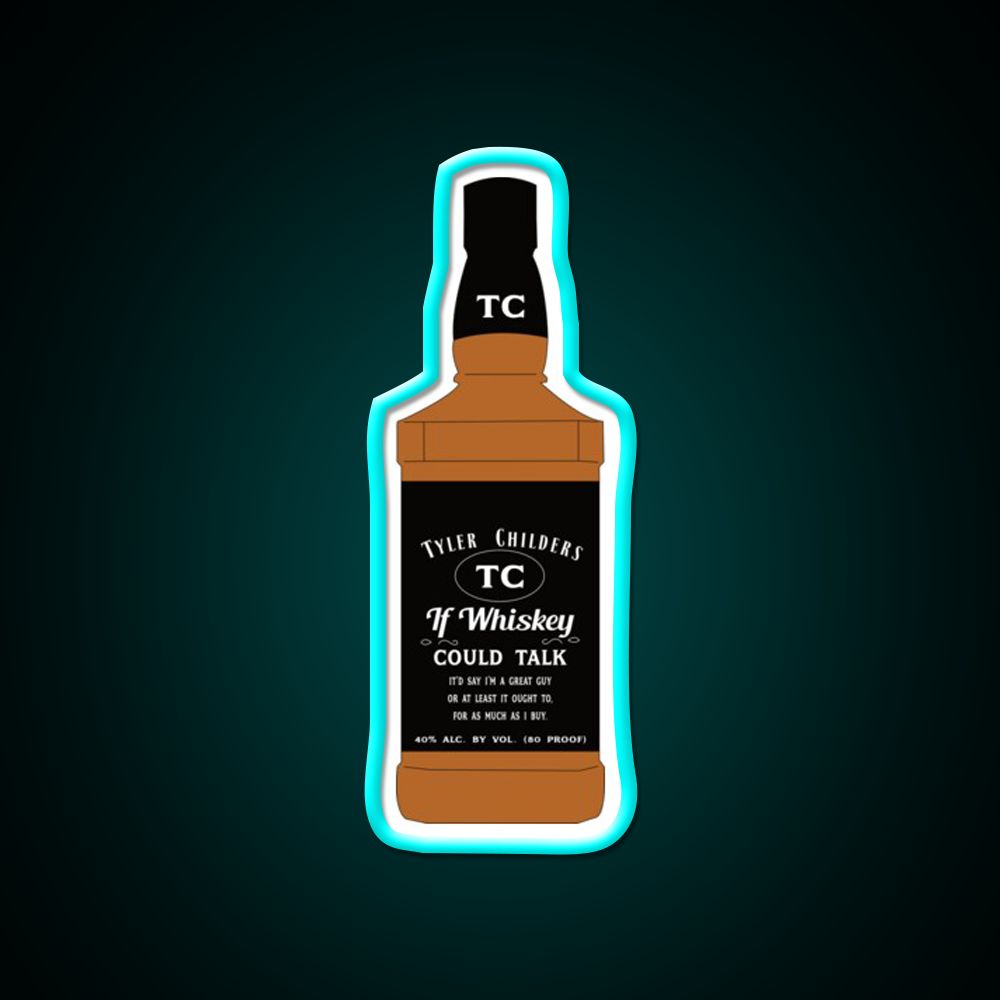 If Whiskey Could Talk Whiskey Drink Bar Led Neon Sign Rgb Color