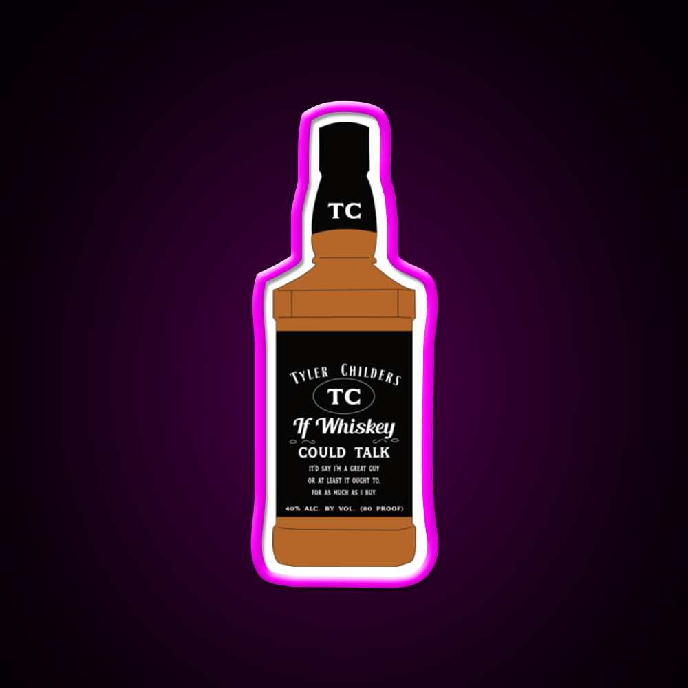 If Whiskey Could Talk Whiskey Drink Bar Led Neon Sign Rgb Color