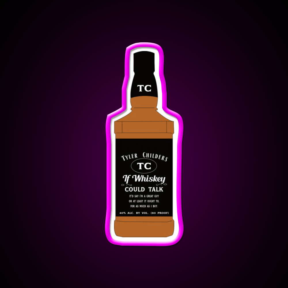 If Whiskey Could Talk Whiskey Drink Bar Led Neon Sign Rgb Color - Shineneon