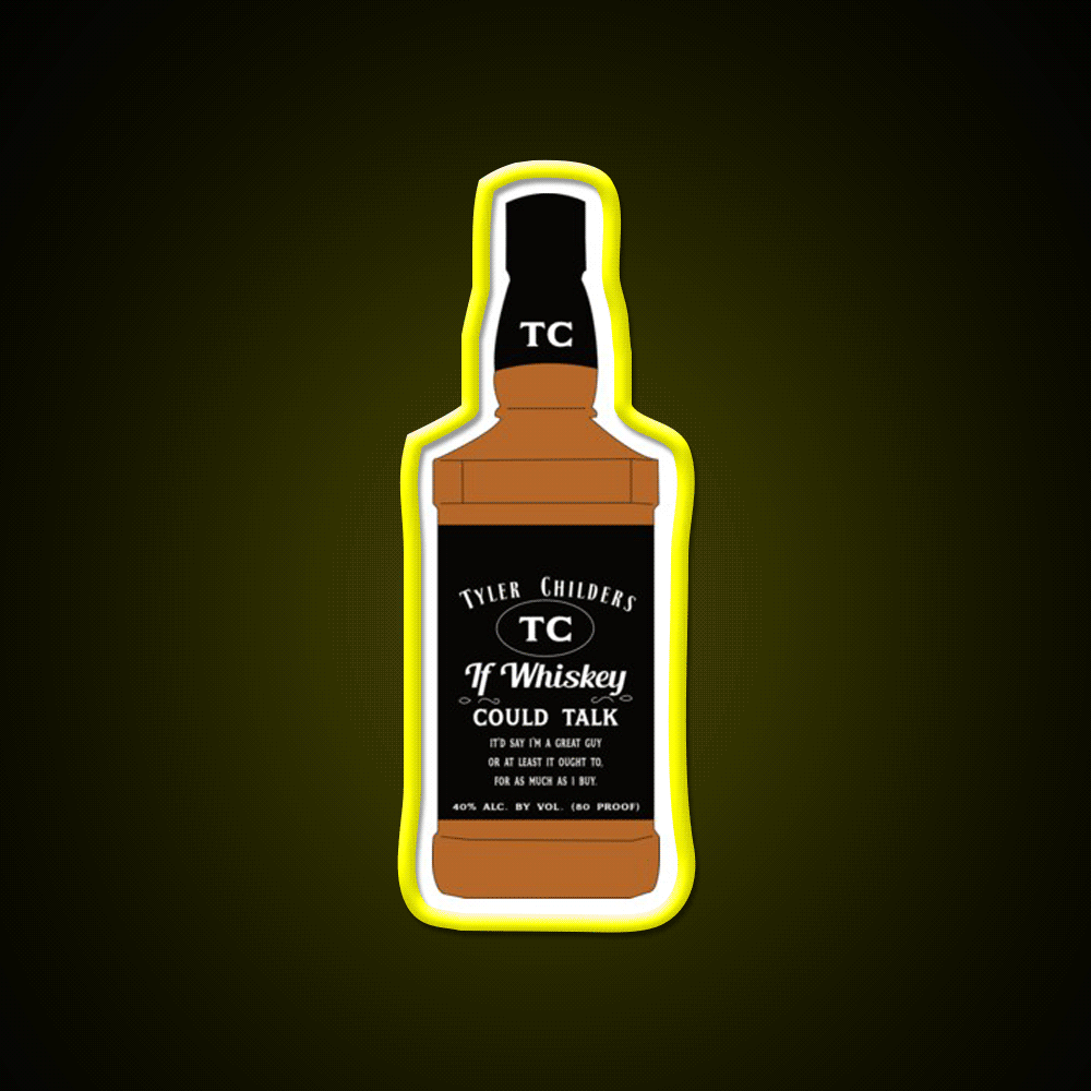If Whiskey Could Talk Whiskey Drink Bar Led Neon Sign Rgb Color