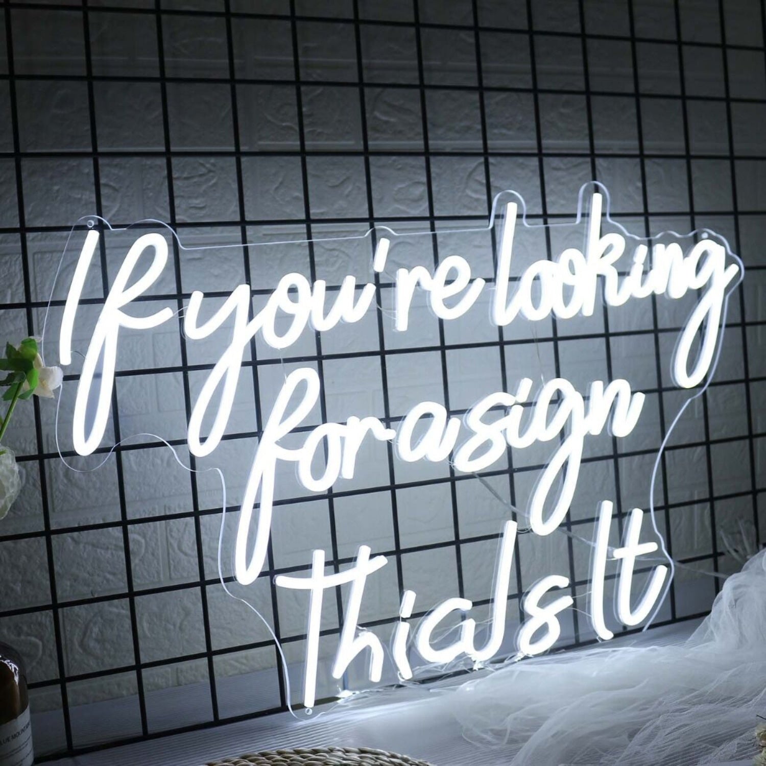 If You Are Looking For A Sign This Is It White Led Neon Sign | Shineneon