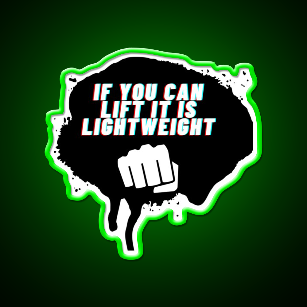 If You Can Lift It Is Lightweight Baby Ronnie Coleman Gym Fitness Led Neon Sign Rgb Color - LED neon sign view 8