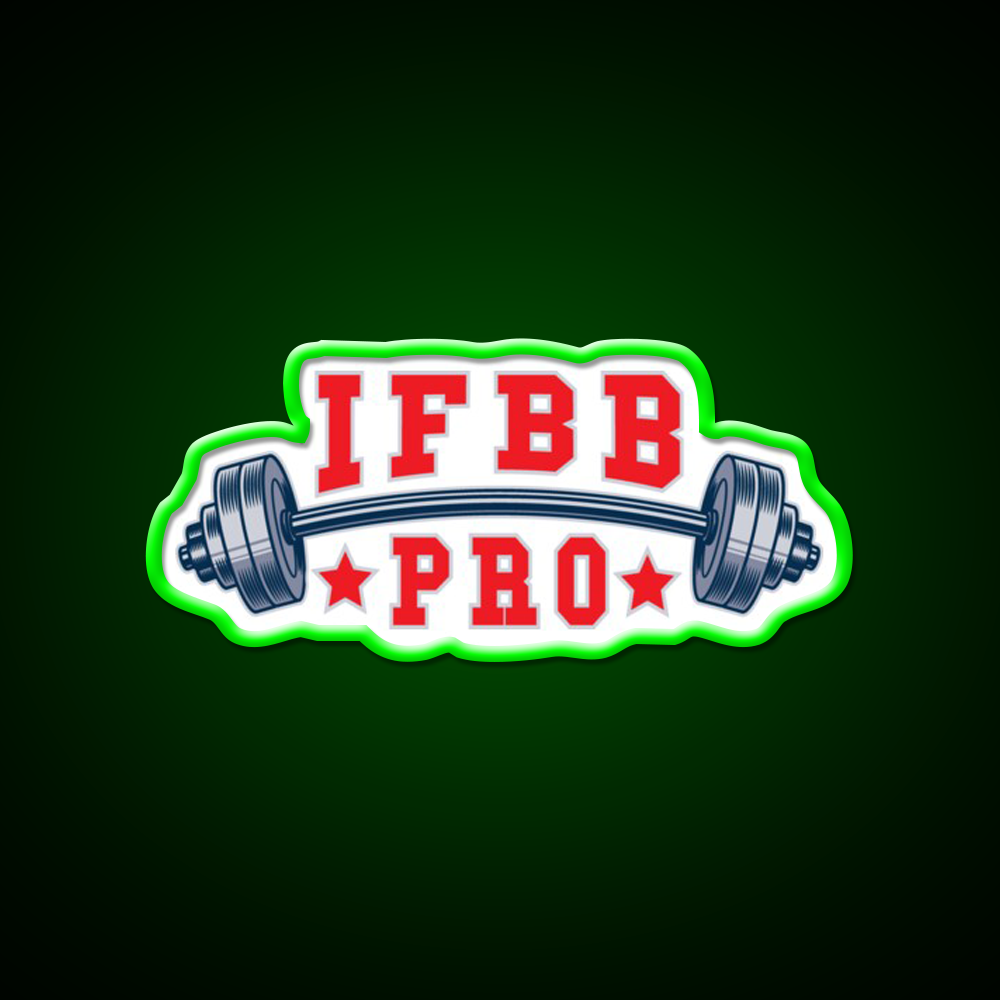 Ifbb Pro Barbell Design Gym Fitness Led Neon Sign By Designs Rgb Color - LED neon sign view 8