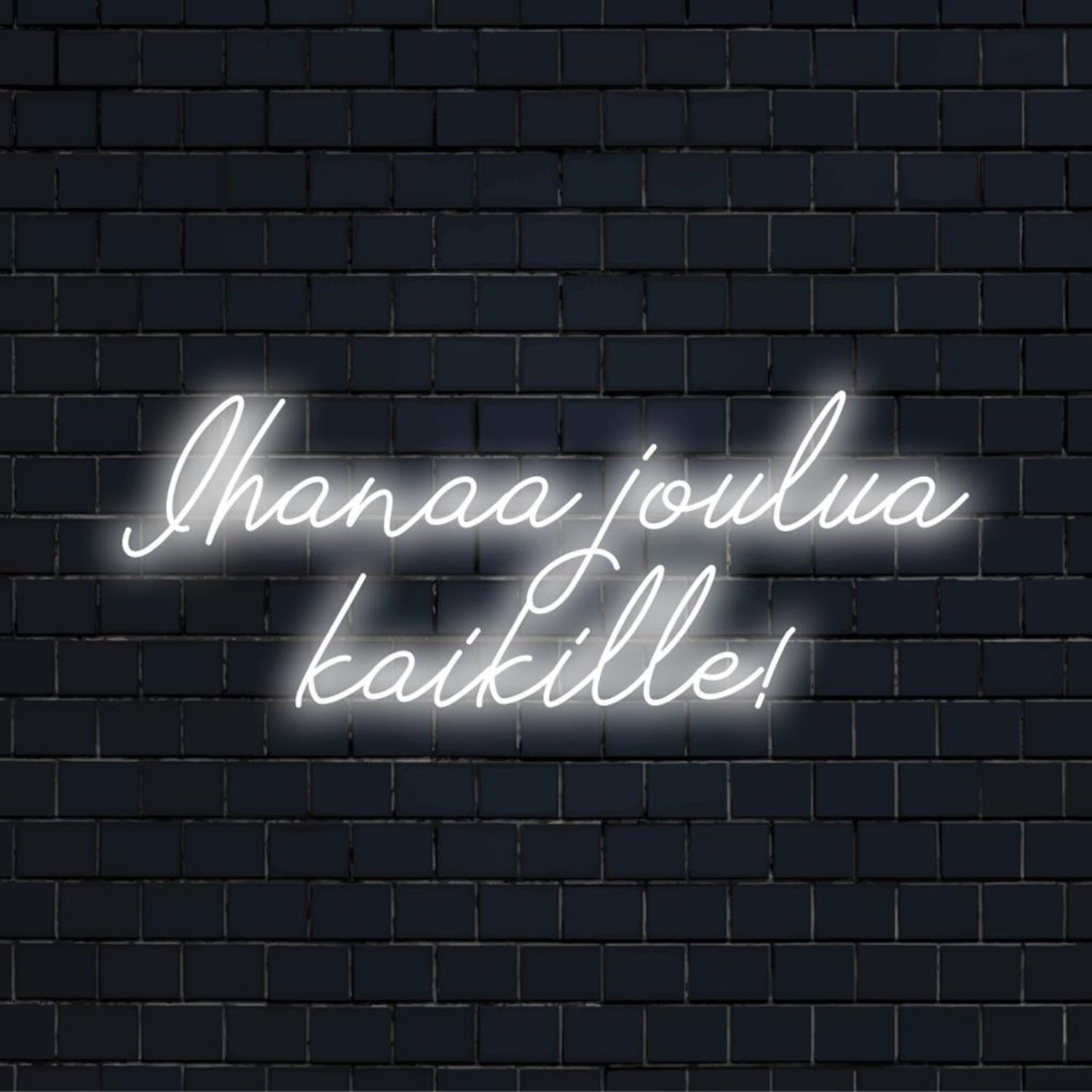 Ihanaa Joulua Kaikille White Led Neon Sign For Christmas Indoor Decor | Shineneon